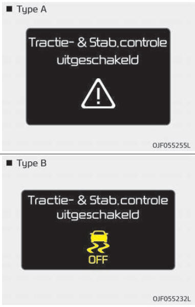 Bediening voertuigstabiliteitsregeling (ESC) uit