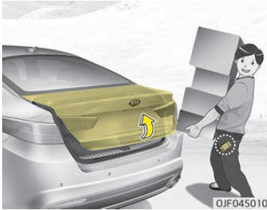 Smart Trunk functie voor sedan